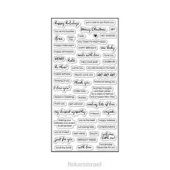 Fiskars אמירות חיוניות חותמות ברורות (4" x 8") ZD40626 כְּלִי