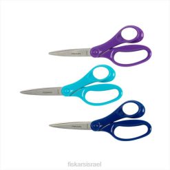 Fiskars מספריים לסטודנטים (7 אינץ') 3 חבילות ZD4043 כְּלִי