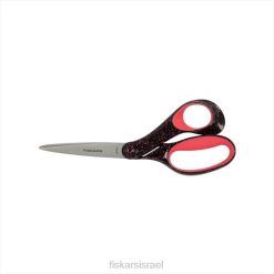 Fiskars מספריים מנומרים לנוער (8 אינץ') ורוד/שחור ZD4051 כְּלִי