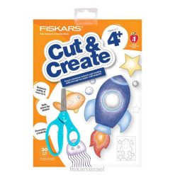 Fiskars ספר פעילות ומספריים קהות לילדים בגודל 5 אינץ' (מגיל 4+) ZD4065 כְּלִי