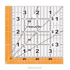 Fiskars סרגל תפירה אקריליק מרובע (4.5 אינץ' x 4.5 אינץ' אינץ') ZD40511 כְּלִי